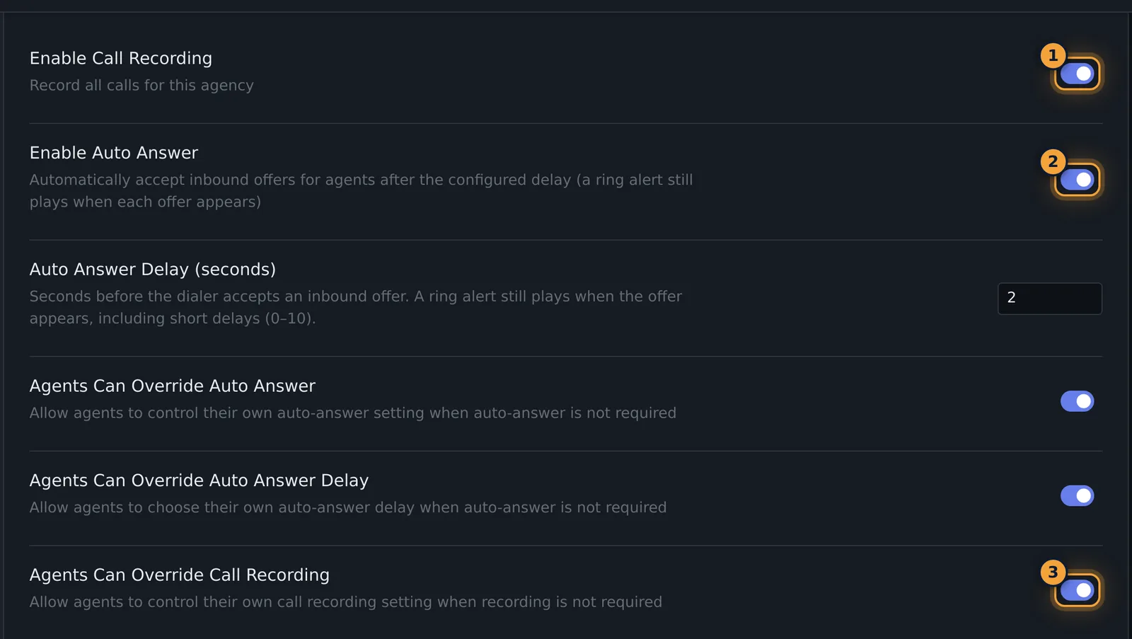 Recording and auto-answer
