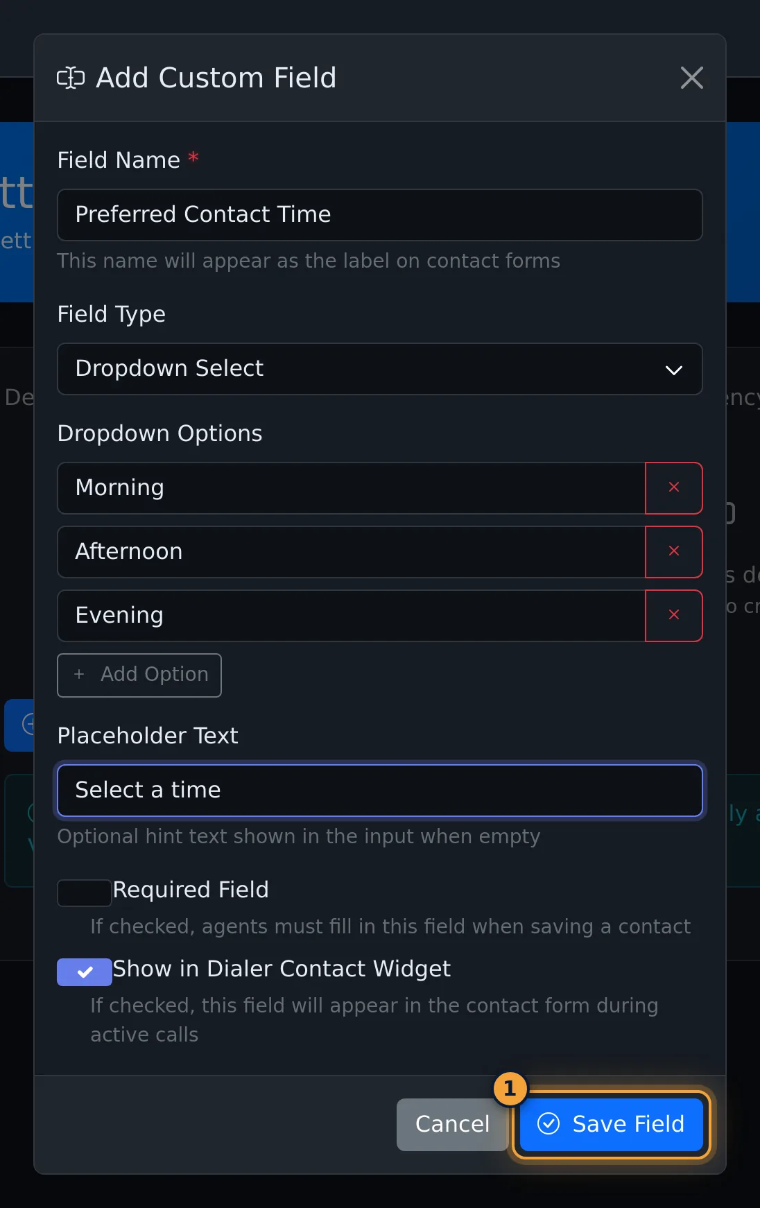 Add Custom Field