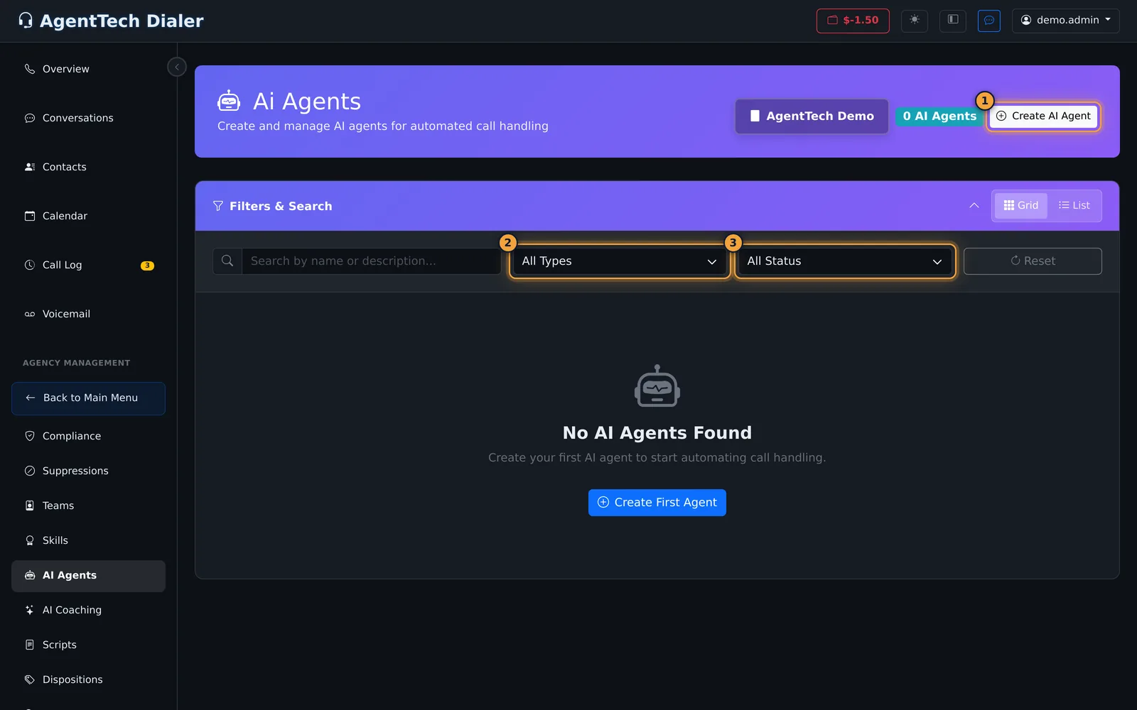 AI Agents page