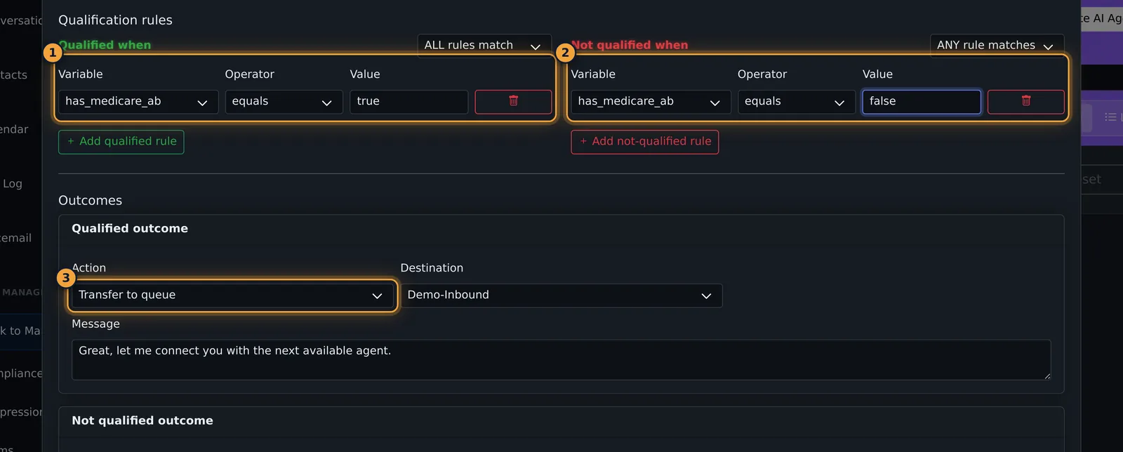 Qualification rules and outcomes
