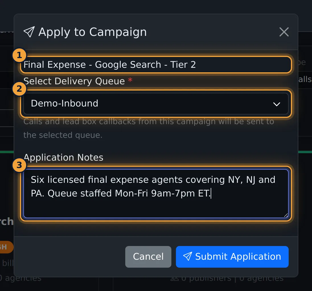 Apply to Campaign
