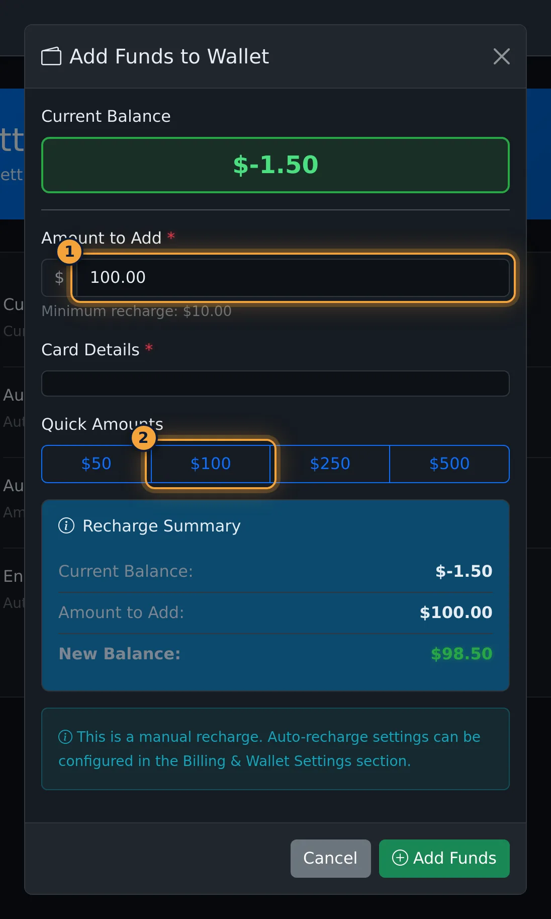 Add Funds to Wallet