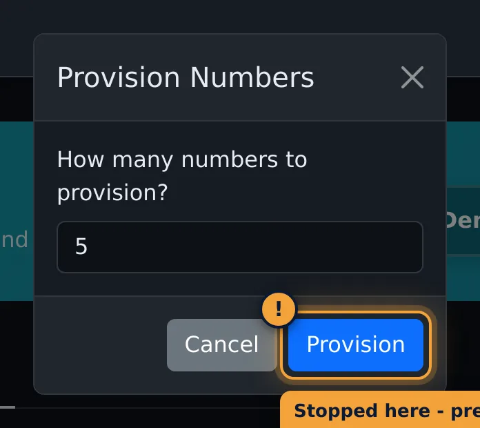 Provision Numbers