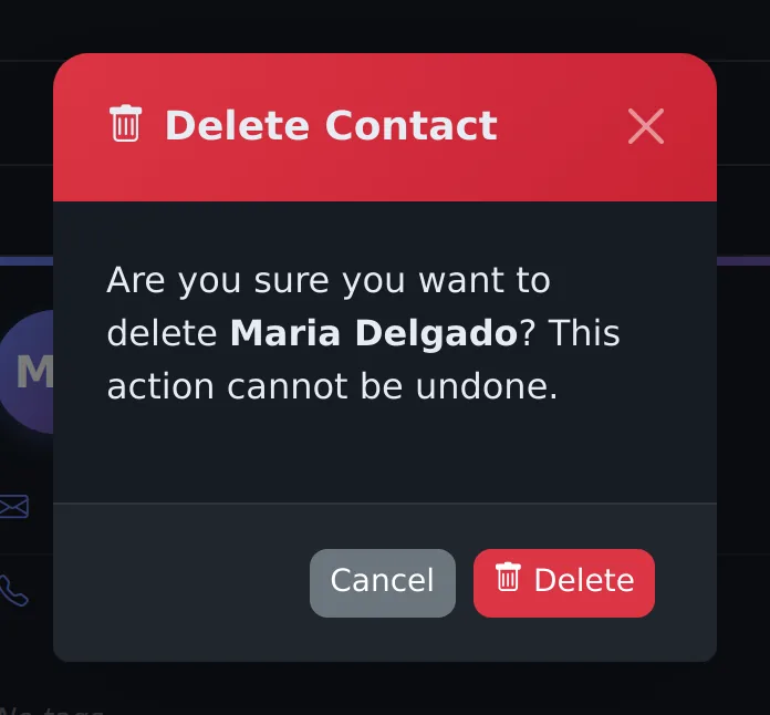 Delete Contact