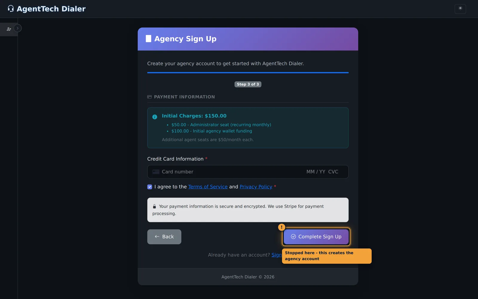 Step 3 - payment