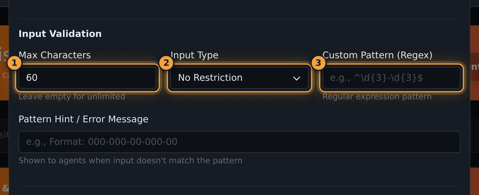 Input validation