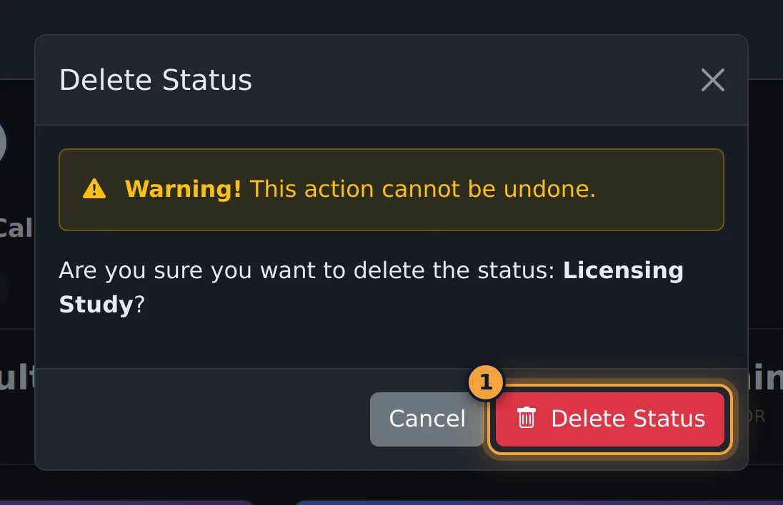 Delete Status