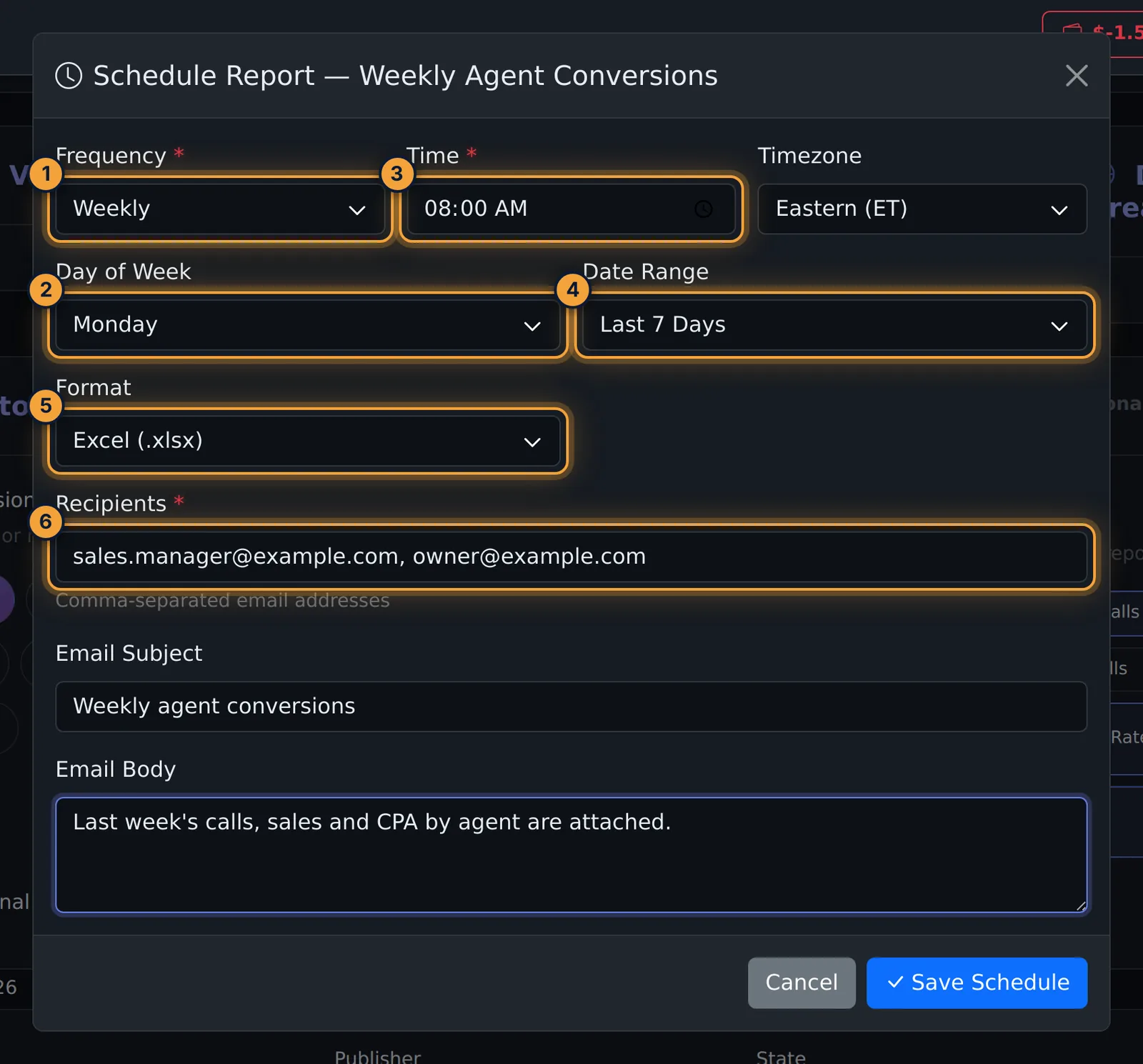 Schedule Report