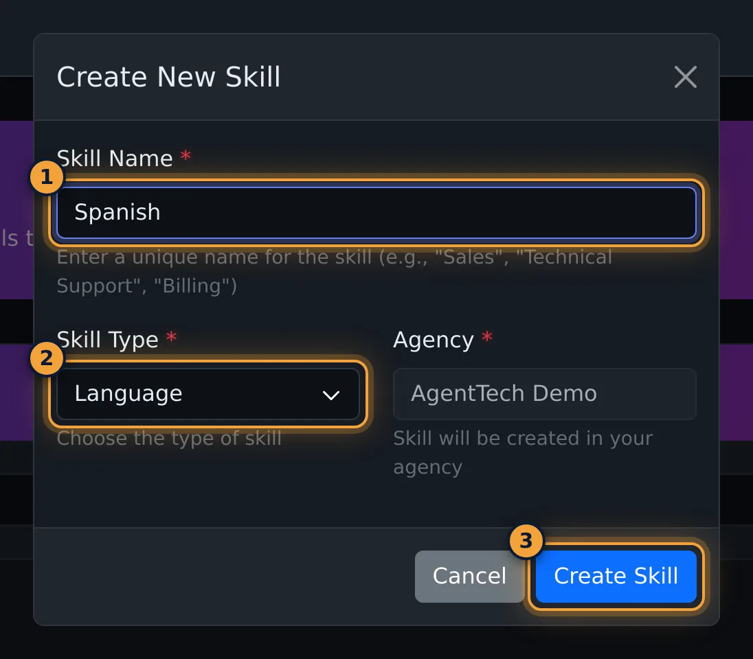 Create New Skill
