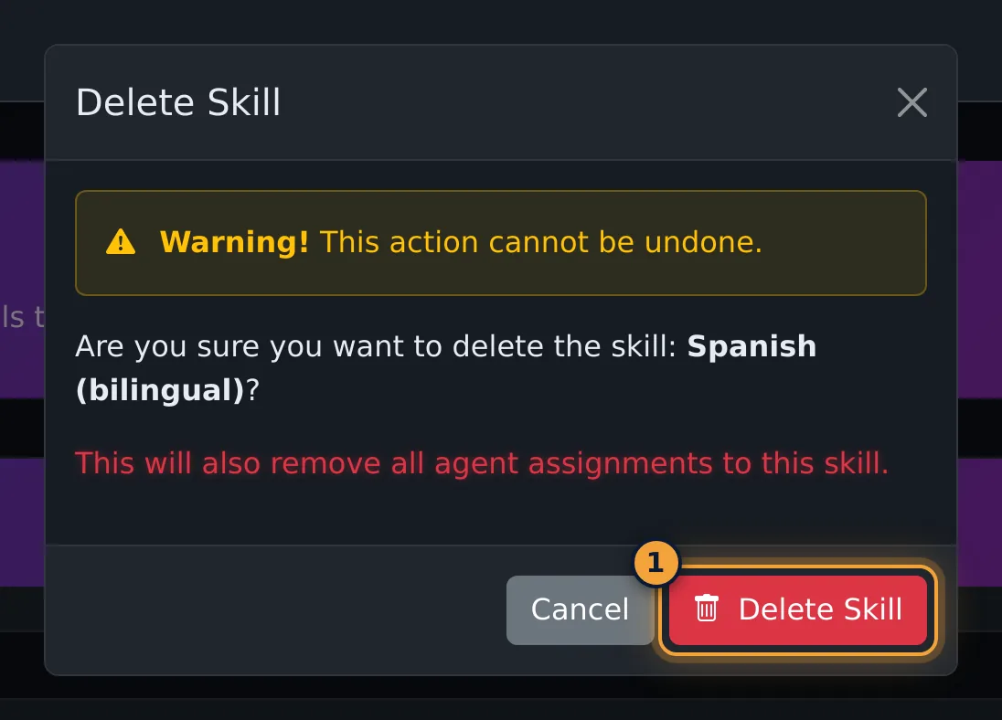 Delete Skill