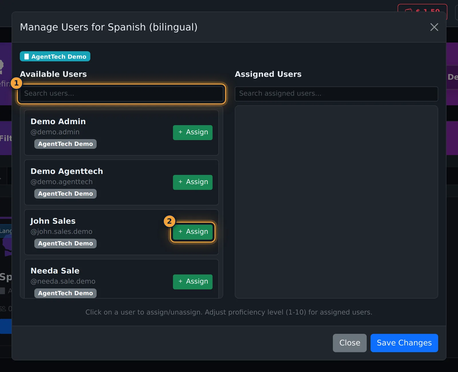 Manage Users