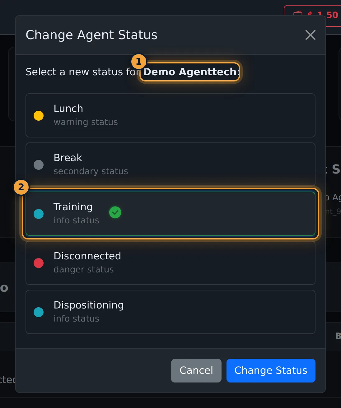 Change Agent Status