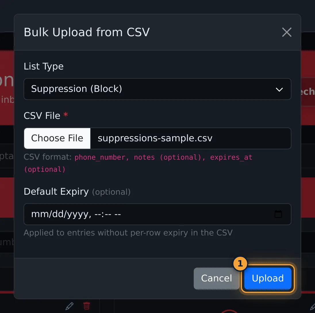 Bulk Upload from CSV
