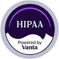 HIPAA compliant, powered by Vanta